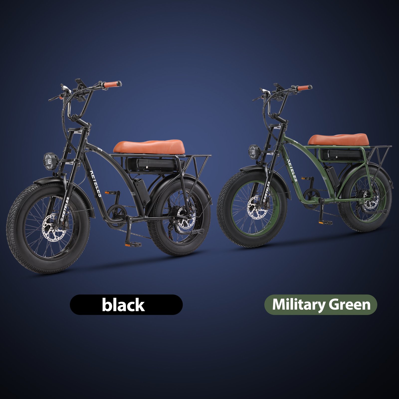 KF8 EU Stock Fashion Banana Seat E-Bike 7 Speed 1000W Motor KETELES 20x4.0 inch Fat Tire Electric Bike With 23AH Lithium Battery