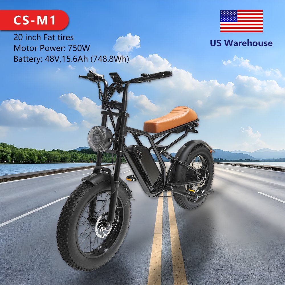 EU warehouse ALUCARD M1 1000W48V15.6Ah 26 inch fat tire city bike Electric retro Mountain Bike for big size adult