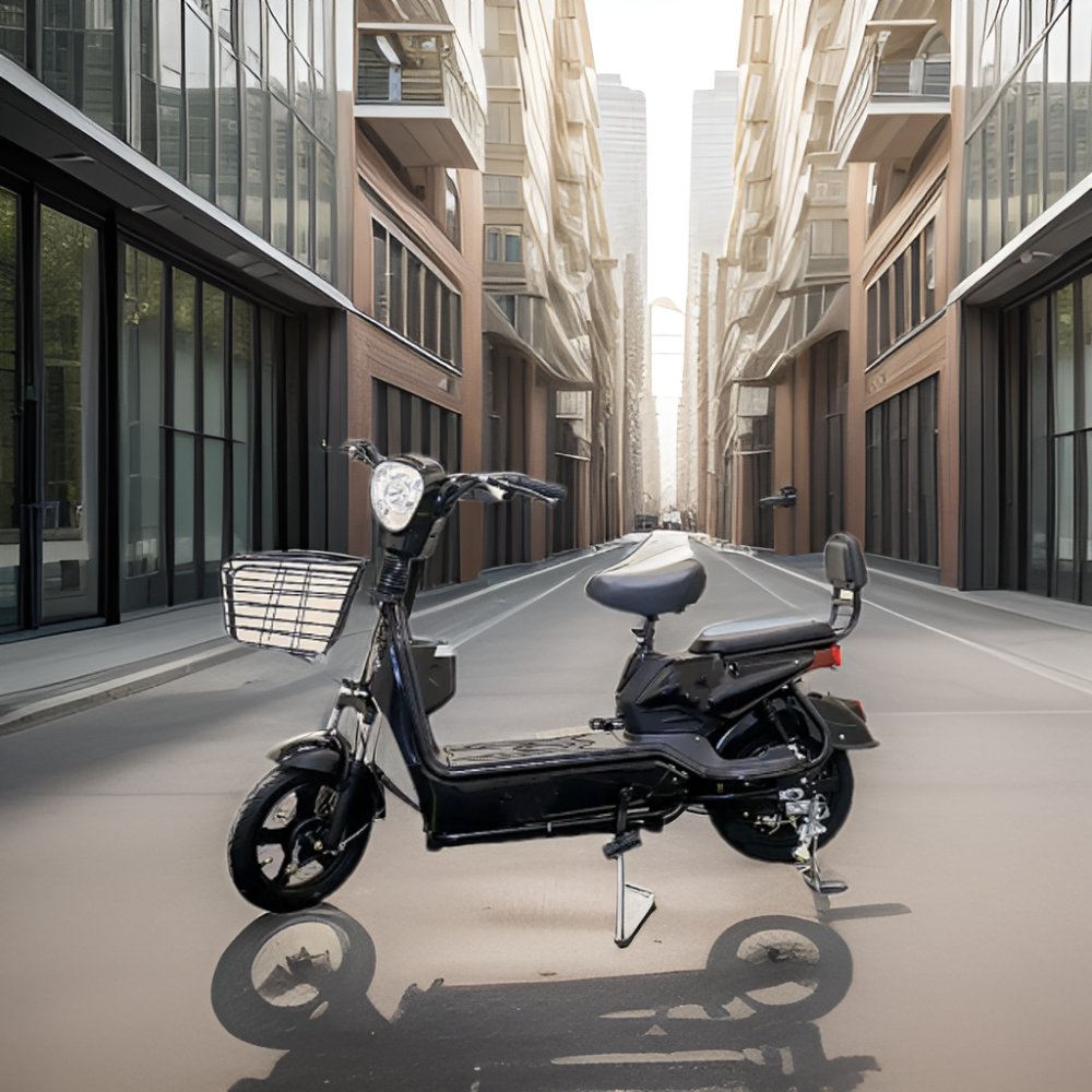 New Arrival 48v 350w Electric Bike Single-Speed Adult E-Scooter with Rear Hub Motor down Tube Battery Disc Brake System