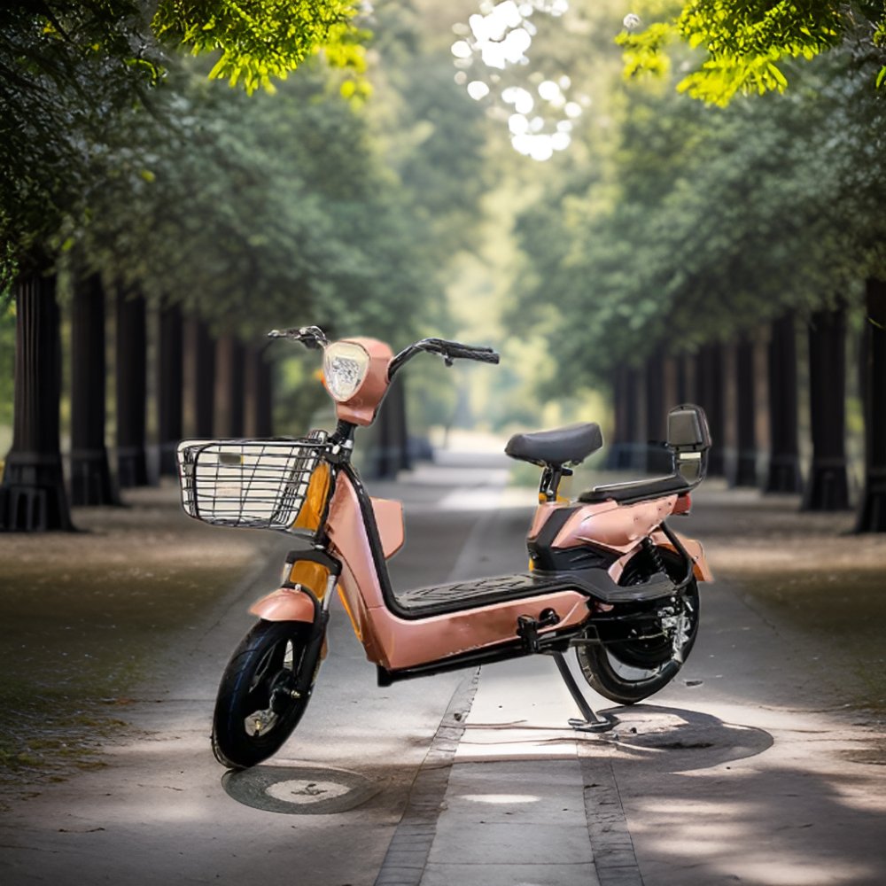 New Arrival 48v 350w Electric Bike Single-Speed Adult E-Scooter with Rear Hub Motor down Tube Battery Disc Brake System