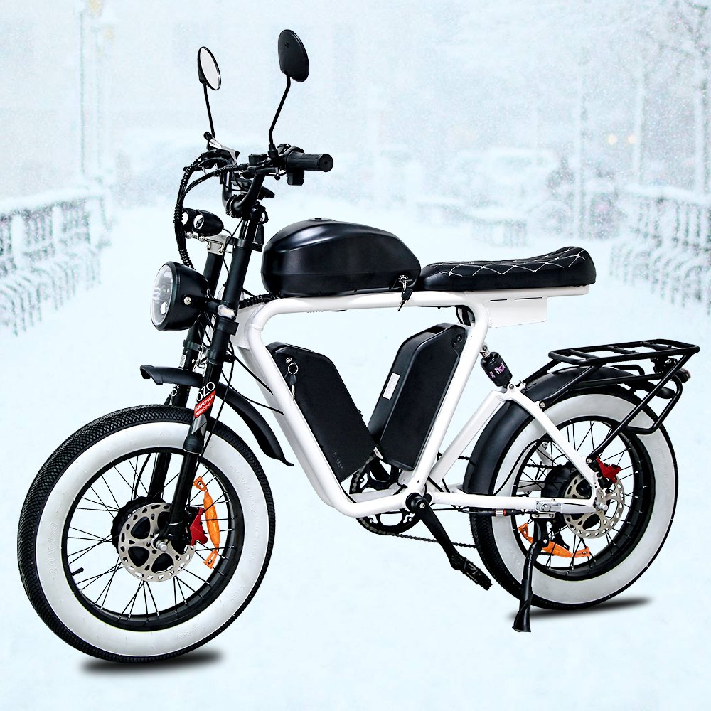 Multi-purpose electric bicycle 48V 22Ah range of 90 km Elegant white new energy electric mountain bike lightweight electric bike