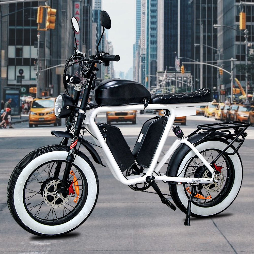 Multi-purpose electric bicycle 48V 22Ah range of 90 km Elegant white new energy electric mountain bike lightweight electric bike