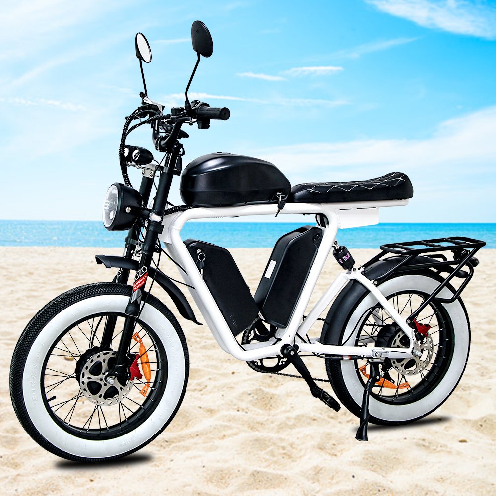 Multi-purpose electric bicycle 48V 22Ah range of 90 km Elegant white new energy electric mountain bike lightweight electric bike