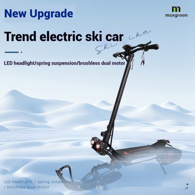 Unisex Winter Electric Snow Scooter Smart Two-Wheel Battery Powered Off-Road E-Scooter with 35km Range Per Charge