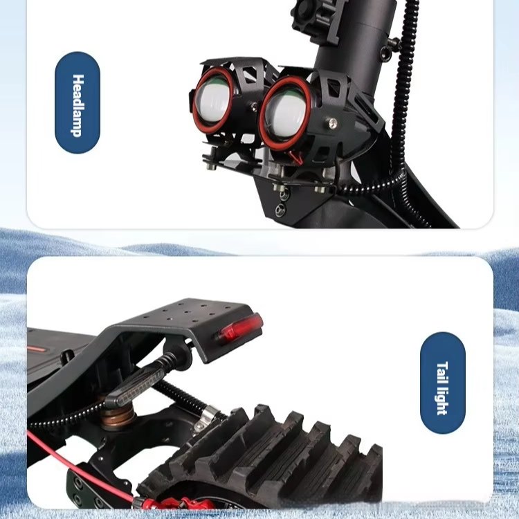 Unisex Winter Electric Snow Scooter Smart Two-Wheel Battery Powered Off-Road E-Scooter with 35km Range Per Charge