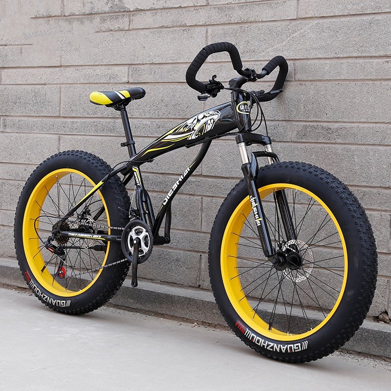 Fatbike 24 26 inch 21 24 27 speed disc brake shocking absorption 4.0 bicycle beach snowmobile mountain bike