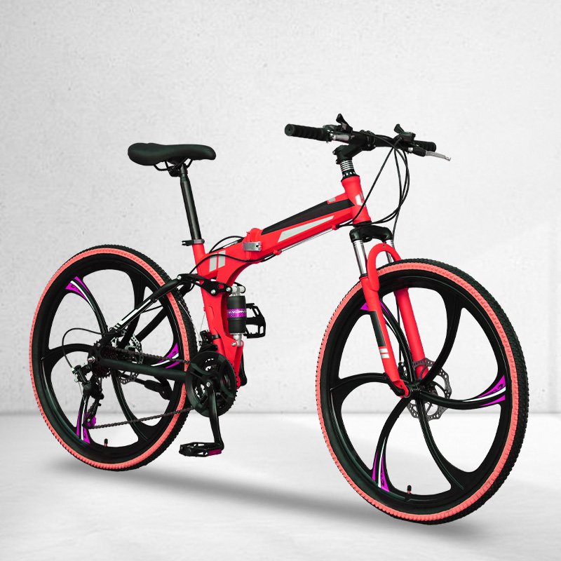 OEM ODM 21 Speed High Load Bearing Shock Absorbing Bicycles Two Wheeled Adult Folding Mountain Bike