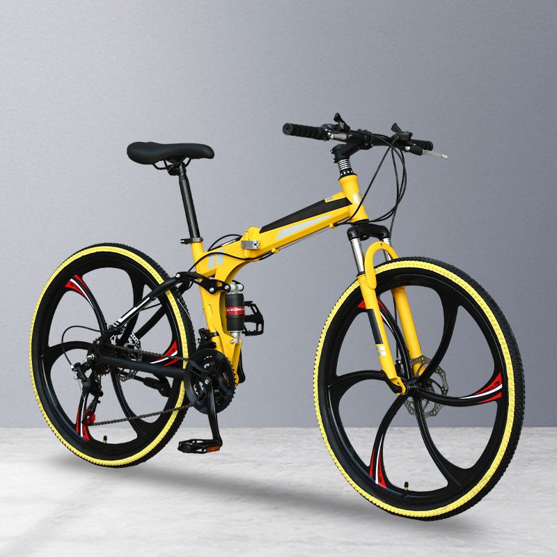 OEM ODM 21 Speed High Load Bearing Shock Absorbing Bicycles Two Wheeled Adult Folding Mountain Bike