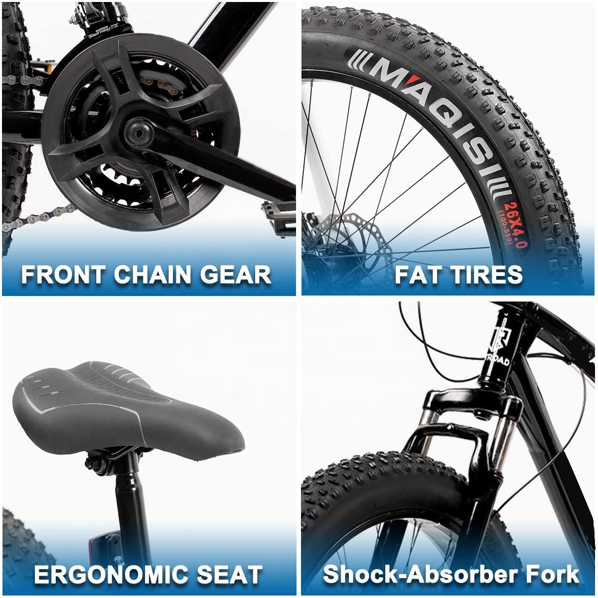Factory fat tire snow mountain bike 26 inch snow bike with 4.0 fat tire bicycle moutain bike