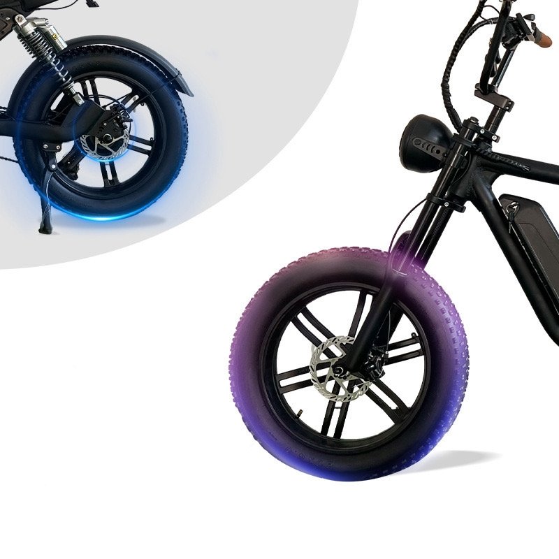 20 Inch Electric Mountain Bike Mechanical Disc Brake 73 Fat Tire Electric Mountain Bike 500W Electric Bicycle