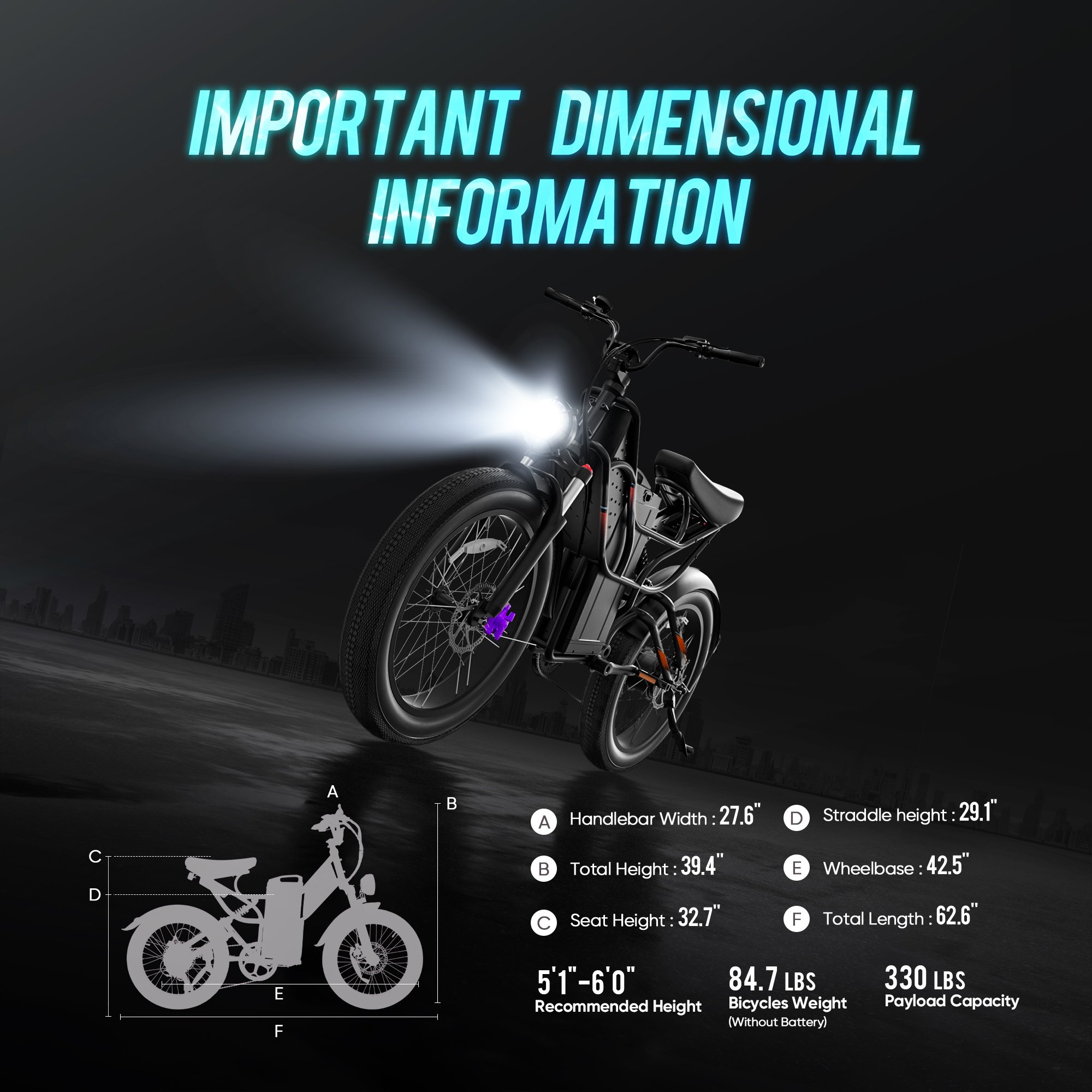 EU Stock Eahora Cupid Cargo 1000W Velo Fatbike Ebike Electric Mountain Hybrid Road Dirt Bike Bicycle Adult