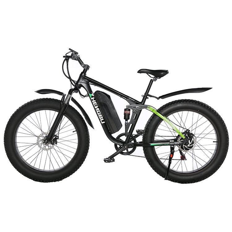 Wholesale 26 inch 500 W Dual Brushless Motor Fat Tire E-bike electric bicycle Mountain bike with Full Suspension