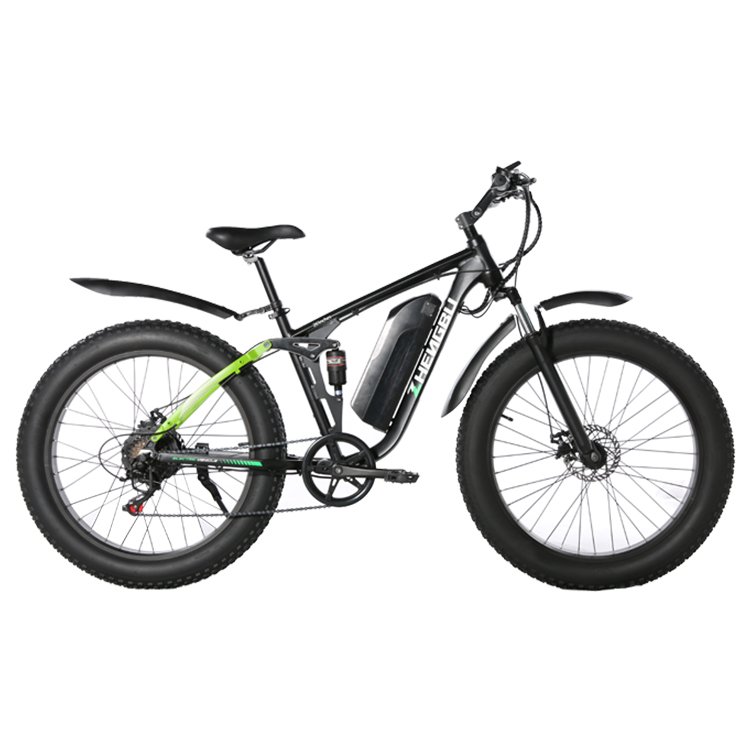Wholesale 26 inch 500 W Dual Brushless Motor Fat Tire E-bike electric bicycle Mountain bike with Full Suspension