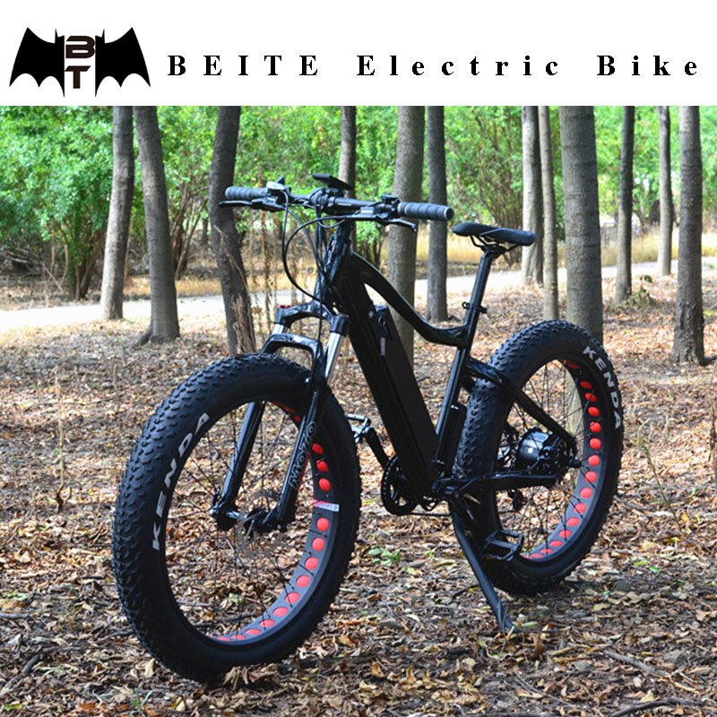 2017 new 26 inch fat tire electric mountain bike 750W Bafang moto and samsung battery 48v/13A ebike