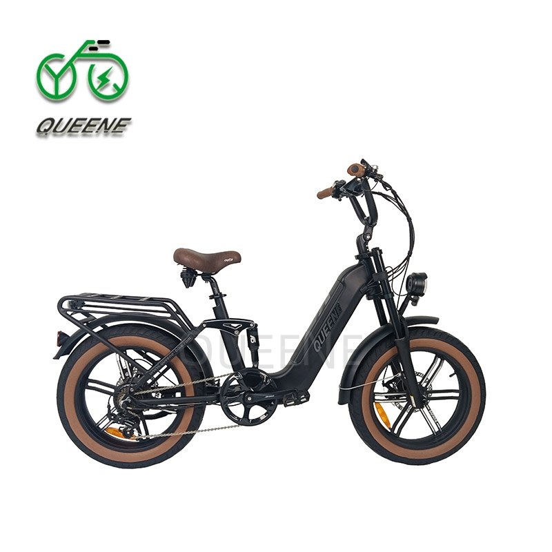 QUEENE 48V/60V 500W750W Chopper Air Suspension Road E Bike Fat Tyre Electric Hybrid Bike City E Bicycle