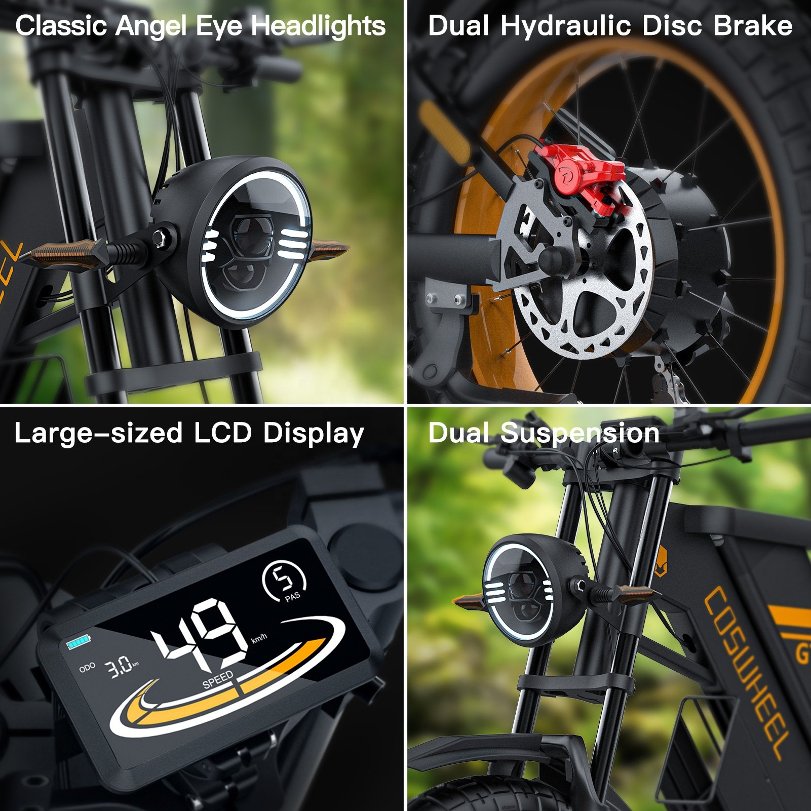 Factory Wholesale e Bike 20inch Fat Tire Electric Mountain Bike For Adults Fast Delivery 1500w Full Suspension Electric Bicycle