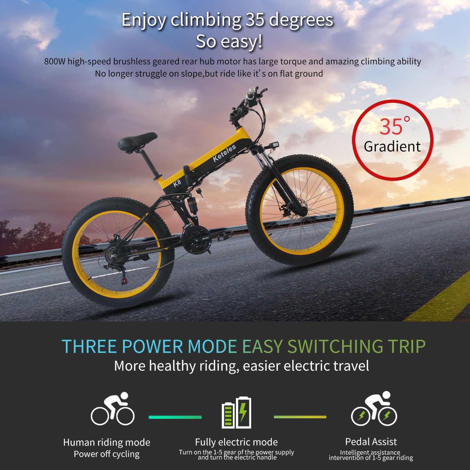 EU warehouse hot selling cheap foldable folding 26 inch fat tire e bike bicycle electric mountain bike 21 speed 1000W 48V cycle