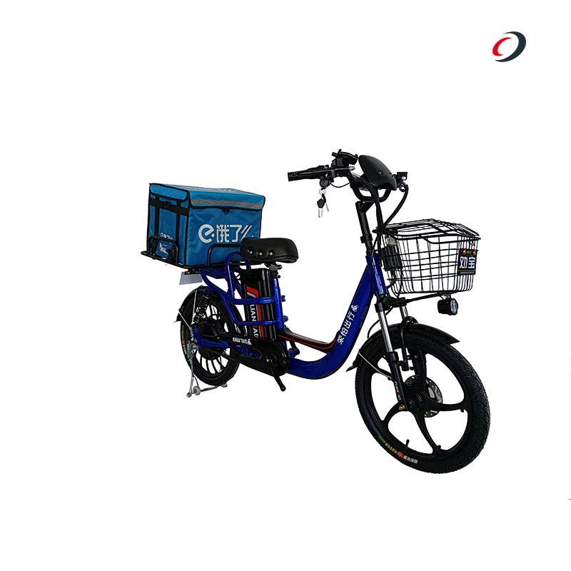 Hot Selling 250 W lithium battery Electric Delivery Bike 20 inch Al alloy Electric Cargo Food Delivery City E Bikes