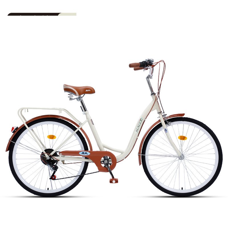 Kid seat Urban work adult bicycle 24/26 inch lady city bike with front basket