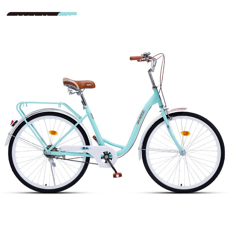 Kid seat Urban work adult bicycle 24/26 inch lady city bike with front basket