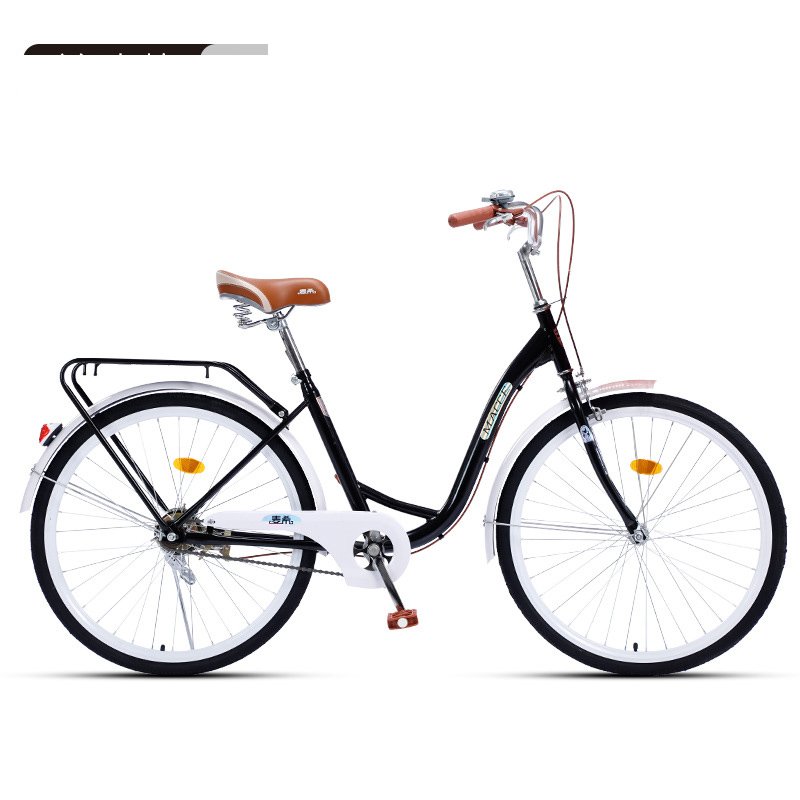 Kid seat Urban work adult bicycle 24/26 inch lady city bike with front basket