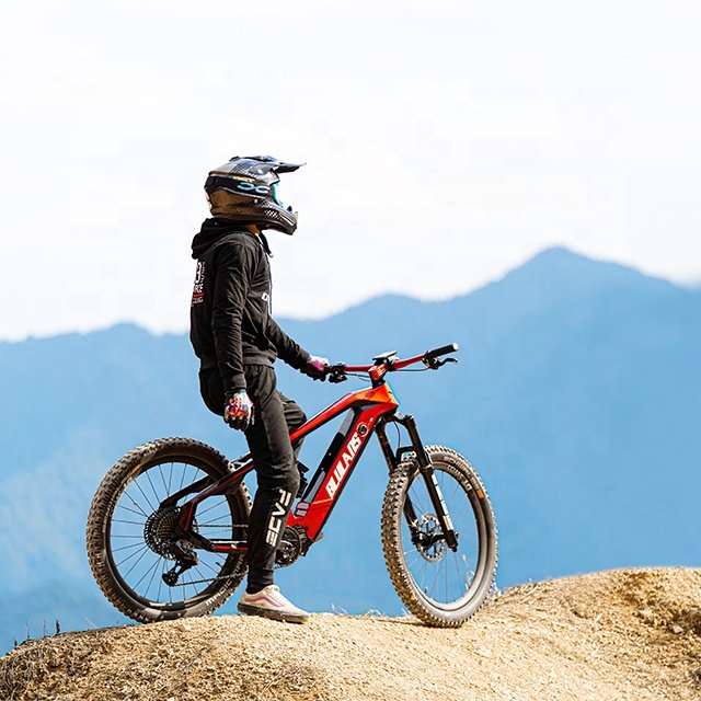 S10 Black Red 27.5 Inch DT Swiss Wheelsets E-Bike BaFang M600 500W Motor Lithium Battery Bike 12 Speed Electric Mountain Bike