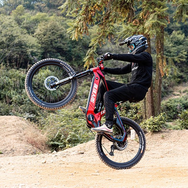 S10 Black Red 27.5 Inch DT Swiss Wheelsets E-Bike BaFang M600 500W Motor Lithium Battery Bike 12 Speed Electric Mountain Bike