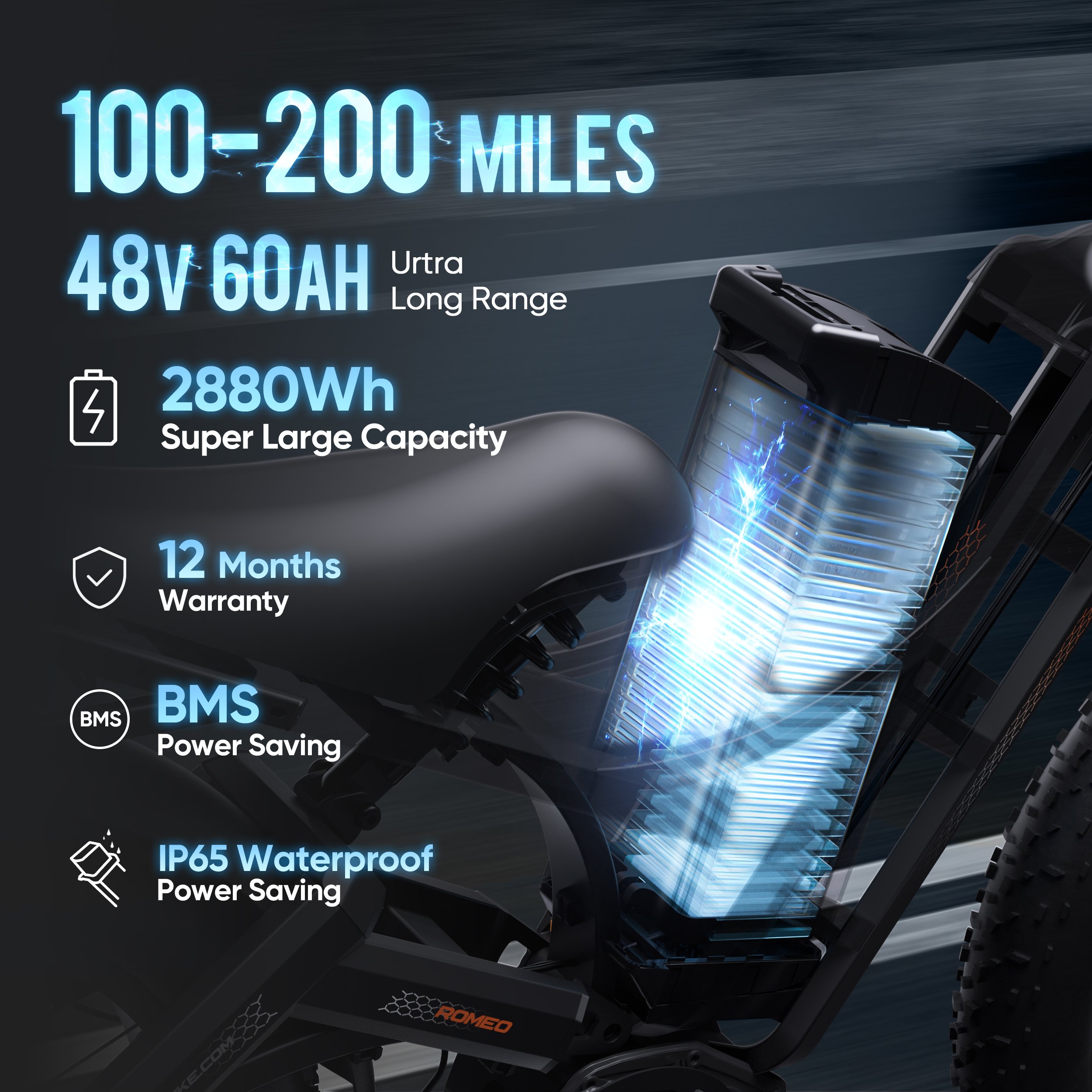 Eahora Romeo Pro 48V 60Ah 1600w High Quality Chinese Factory Cheapest Electric City Bike Electric Bicycle Strong Electric Bike