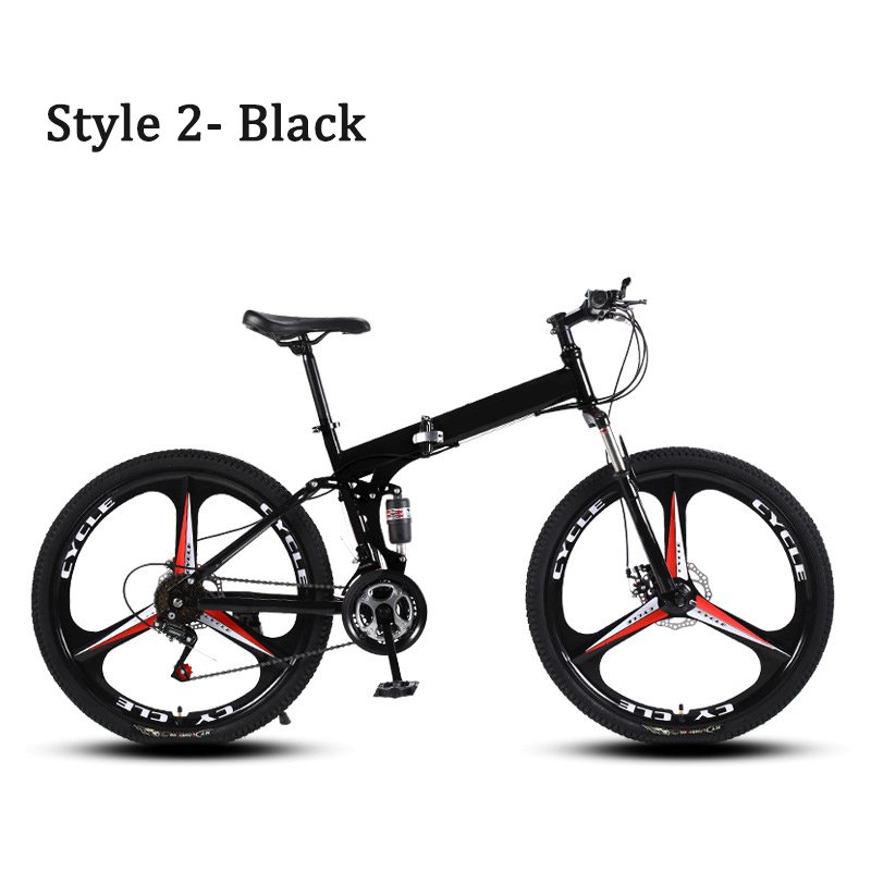 Bicycle 26 inch 21 speed high-carbon steel sports bicycle folding mountain bike foldable bicycle