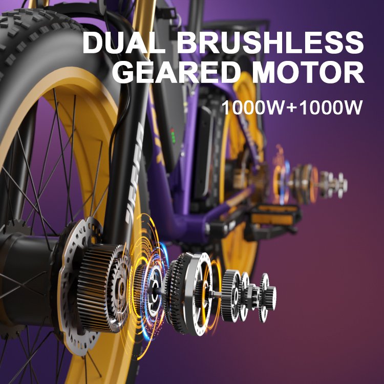 Factory Supplier 26 Inch Ebike 2000w cheap Electric Fat Tire Bike dual motor Electric Mountain Bike electric bicycle for adults