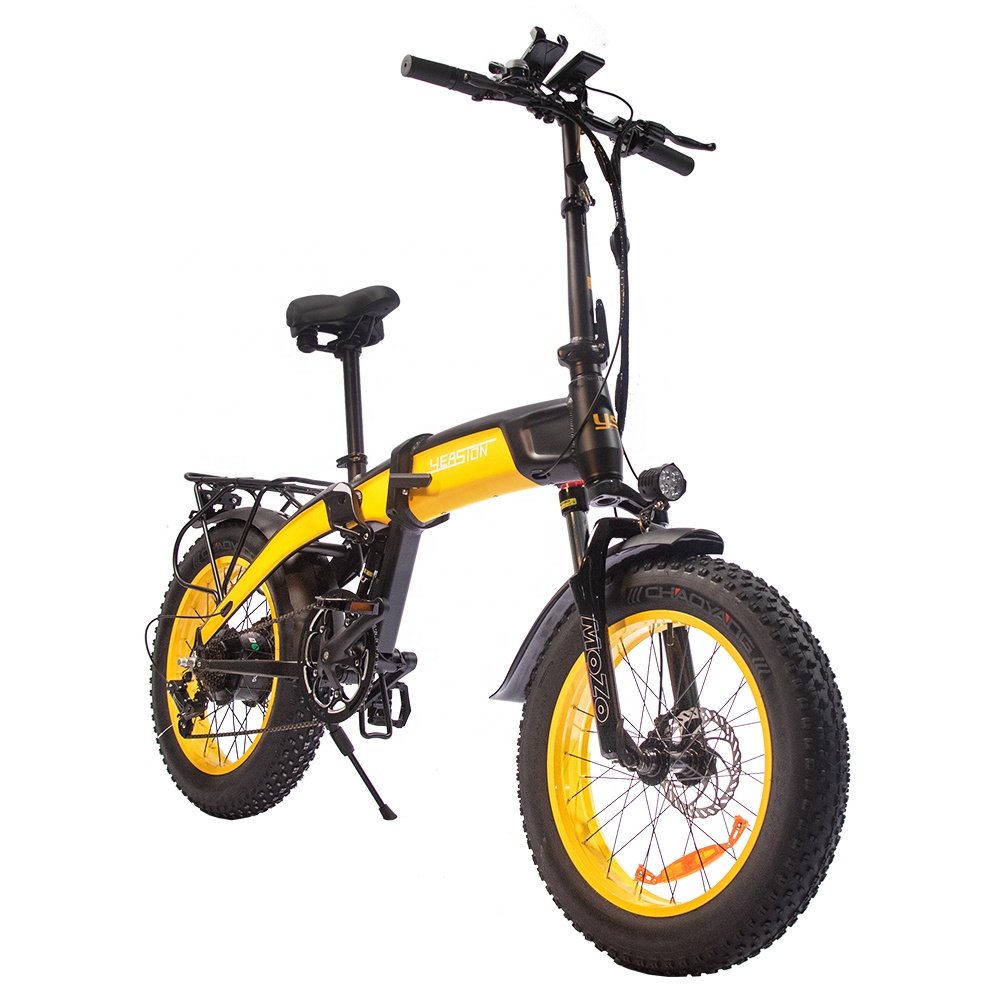 20"x 4.0 Wheel Folding e-Bike 1000W 48V Motor Mountain Bike 14Ah Lithium Battery Electric Bicycle Fat Tire Folding Electric Bike