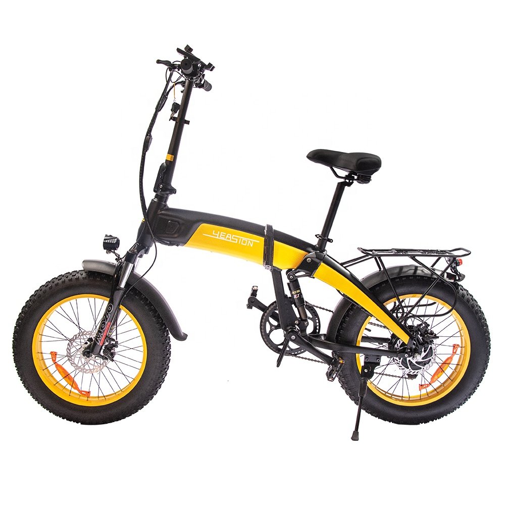 20"x 4.0 Wheel Folding e-Bike 1000W 48V Motor Mountain Bike 14Ah Lithium Battery Electric Bicycle Fat Tire Folding Electric Bike