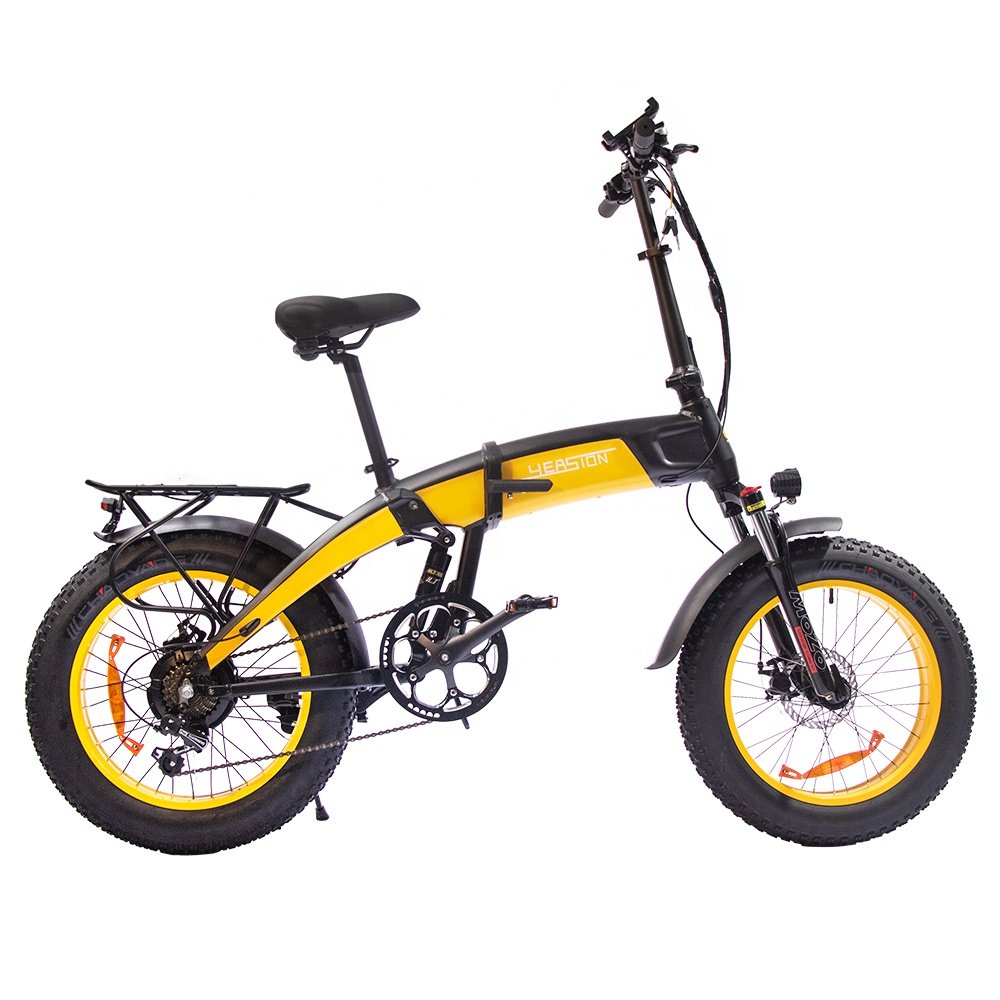 20"x 4.0 Wheel Folding e-Bike 1000W 48V Motor Mountain Bike 14Ah Lithium Battery Electric Bicycle Fat Tire Folding Electric Bike
