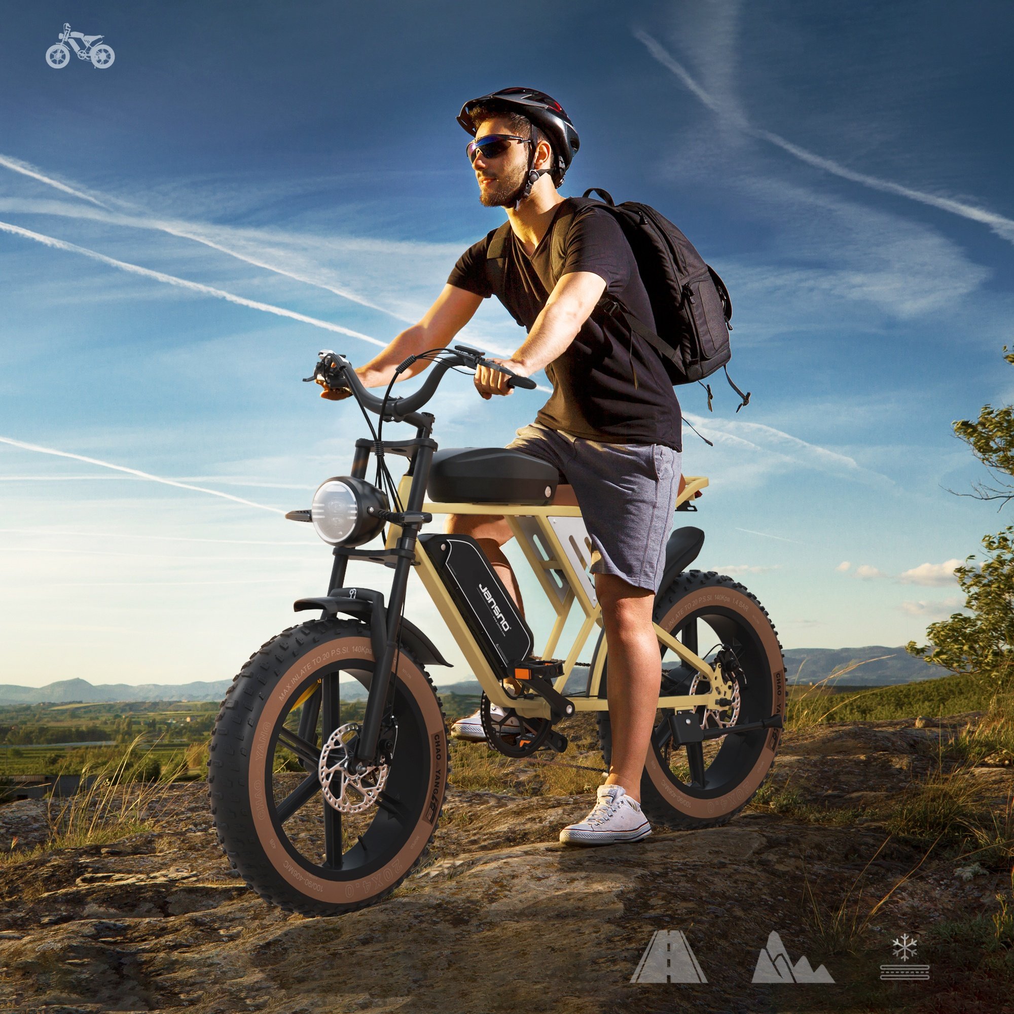 velo electrique 20*4.0 Inch Fat Tyre Mountain Bike Electric Dual battery Fat Tire e Bike bicicleta electrica para adultos