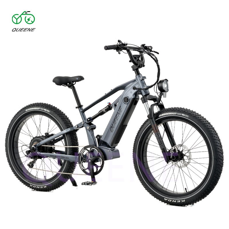20Ah 26*4.0 e-bike full suspension fat tire electric mountain bike with throttle 1500w