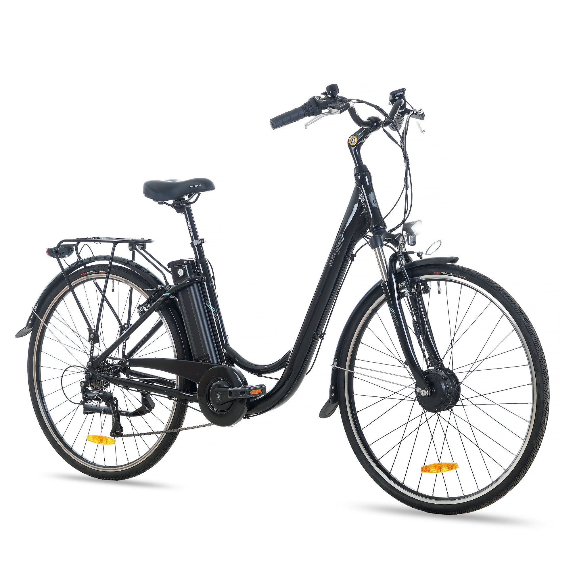 JOYKIE EU warehouse 28 inch electric city bikes, 7 speed drive city ebike, 700c bike for men women, with luggage rack