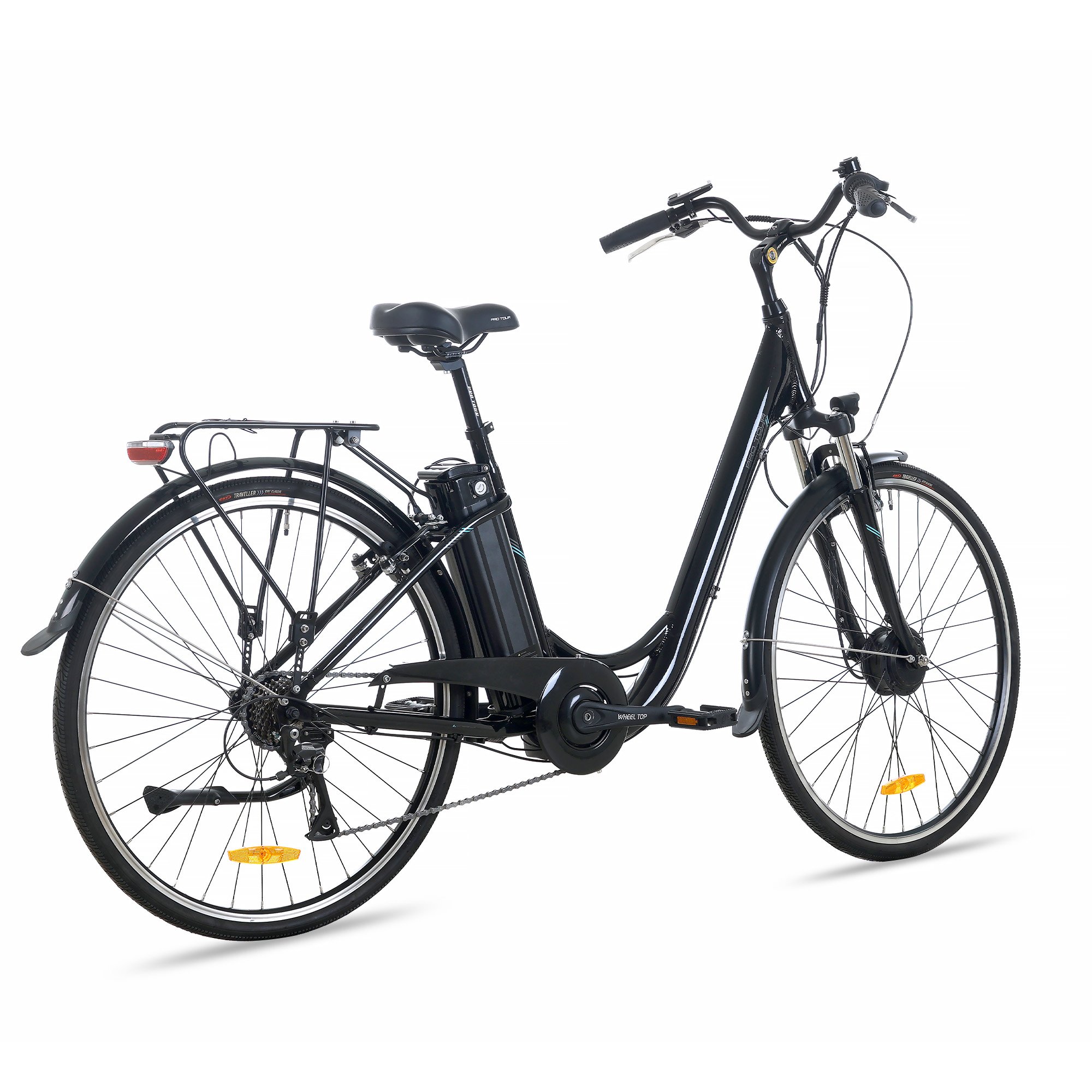 JOYKIE EU warehouse 28 inch electric city bikes, 7 speed drive city ebike, 700c bike for men women, with luggage rack