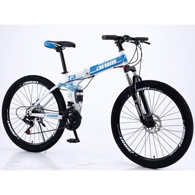 24/26 inch folding bike double shock absorption one wheel 21 24 speed mountain folding bicycle for adult