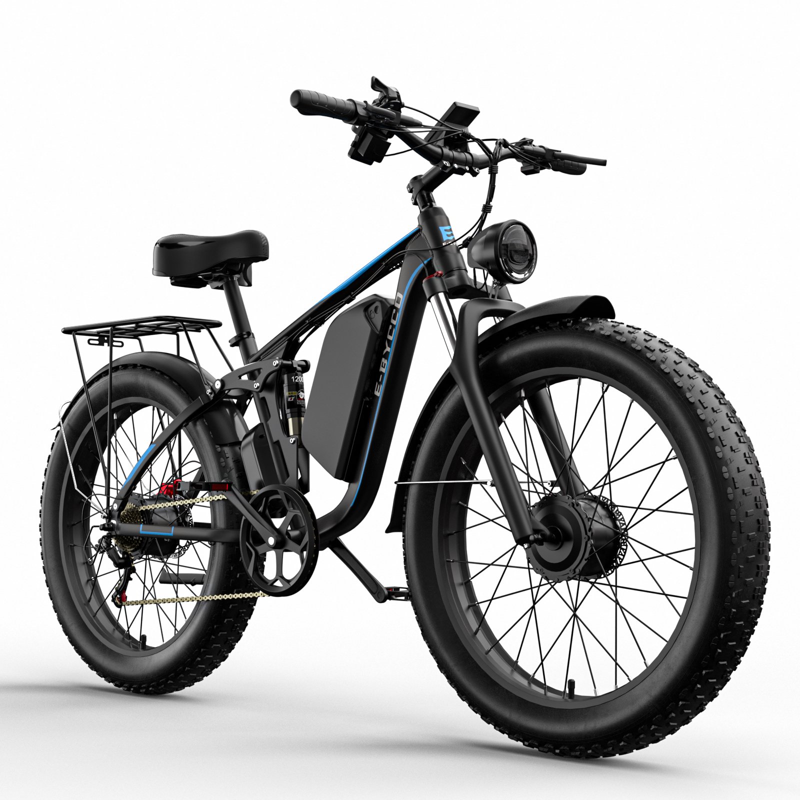 EBYCCO EU stock electric fat bikes Dual motor 26 inch electric bike 23ah Hydraulic electric mountain bike