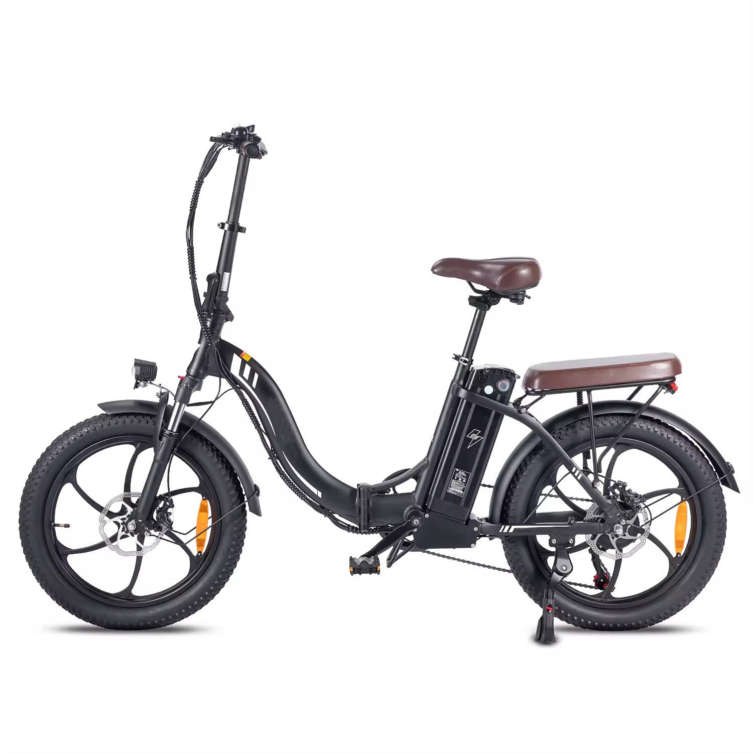 Adults Electric Mountain Bike Step-through frame Fold Electric Bicycle 20 3.0 Inch Fat tires E bike Full Suspension City E Bike