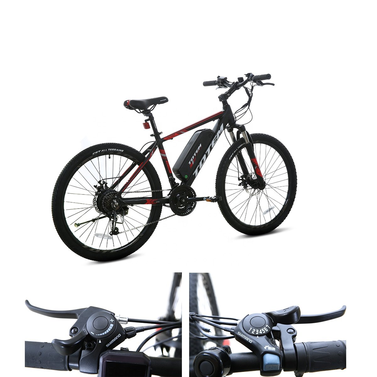 Multiple Colors 26 inch Wheels 21 Speeds Shimano Double Shock Absorption Electric Mountain Bike