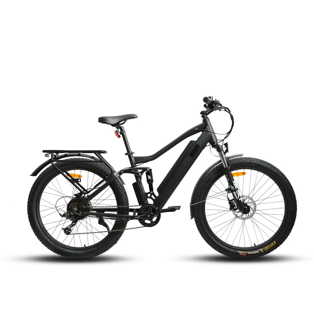 BTN US Warehouse 36V 350W 750W 27.5*3.0 Fat Tire Electric Hunting Fishing Electric Mountain Bike Full Suspension Off Road Ebike