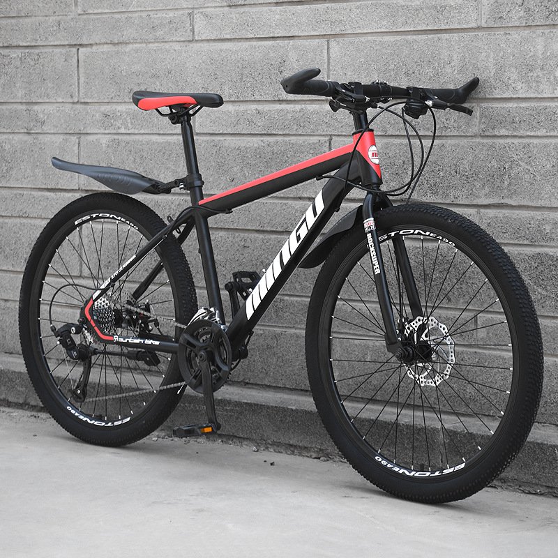 Best carbon steel double disc brake 21/24/27 speed 24/26 inch bicycle mountainbike full suspension mountain bike bicicletas