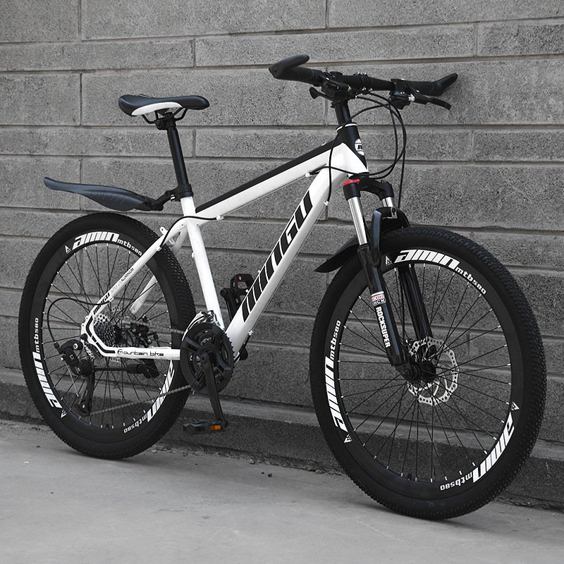 Best carbon steel double disc brake 21/24/27 speed 24/26 inch bicycle mountainbike full suspension mountain bike bicicletas