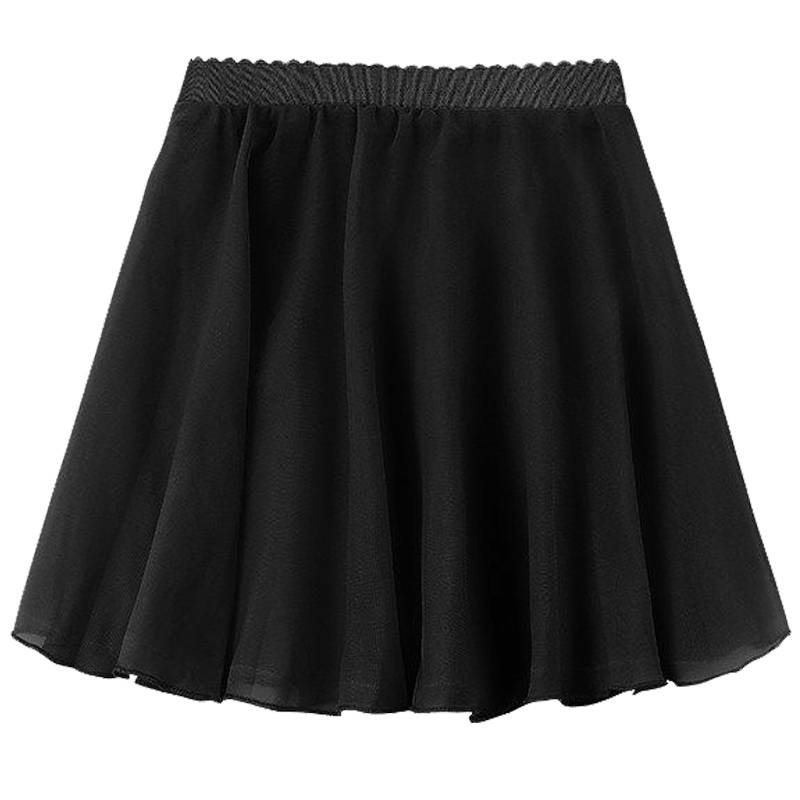 Boxer skirt girl chiffon skirt children's summer practice suit short skirt elementary school black gauze skirt tight single -layer skirt