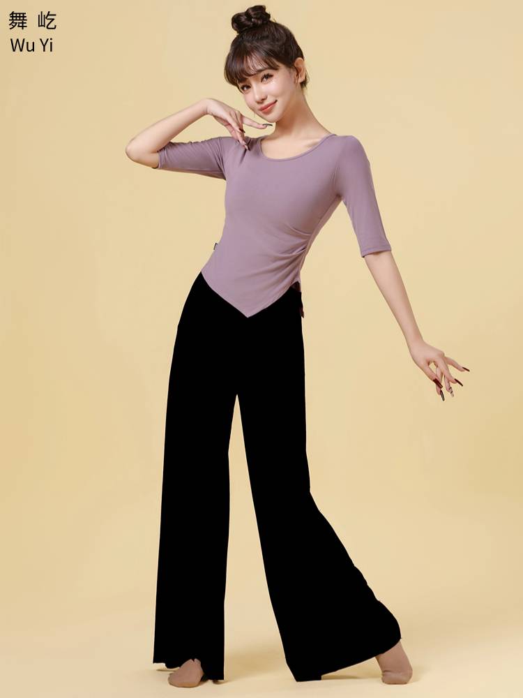 Classical Dance Spring -shaped Spring -shaped training clothing female modern dance dance service female short -sleeved ballet exercise uniform adult