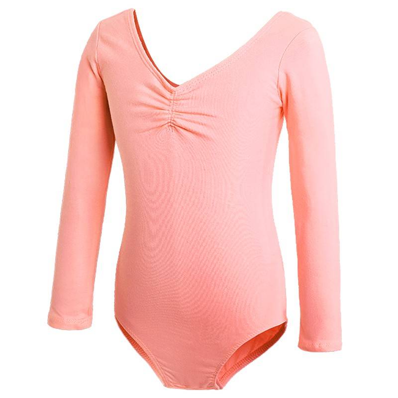 Spot girl dance service practitioner, autumn, pink ballet Chinese national dance long sleeve conjoined jump