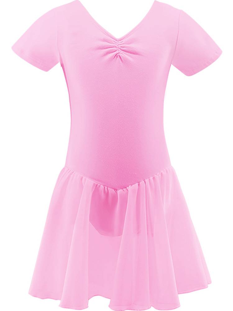 Dance skirt children's practice service girl pink long -sleeved summer performance dance clothes female young children dancing clothes skirt