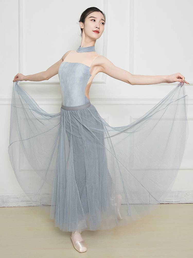 Dance Half -body skirt Long adult female practitioners performing children's body gauze skirt gymnastics uniform ballet teachers