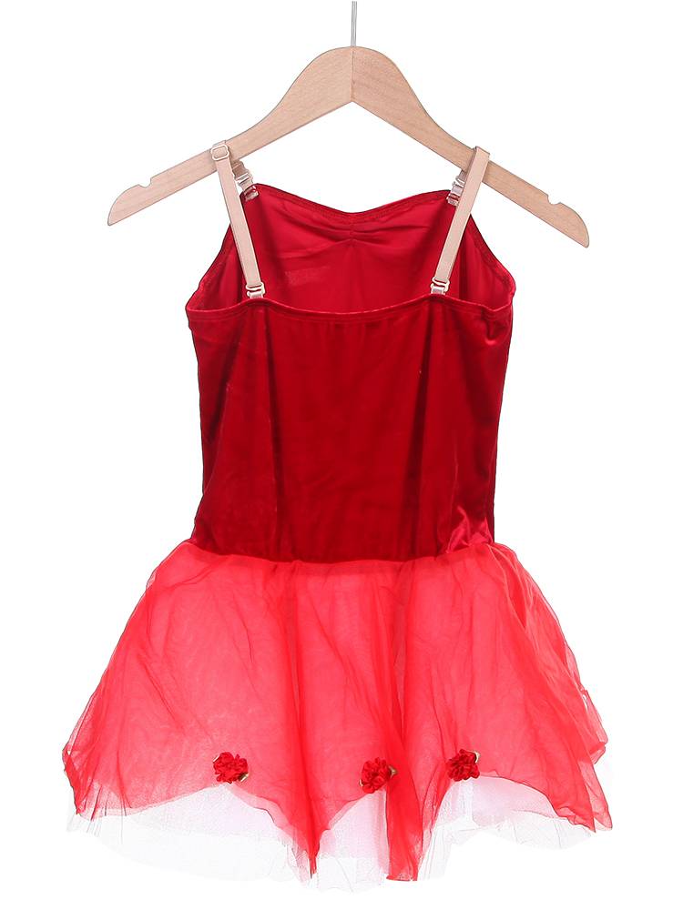 Ballet performance service children's red competition performance service short skirt professional puffy skirt pure color ballet tutu skirt